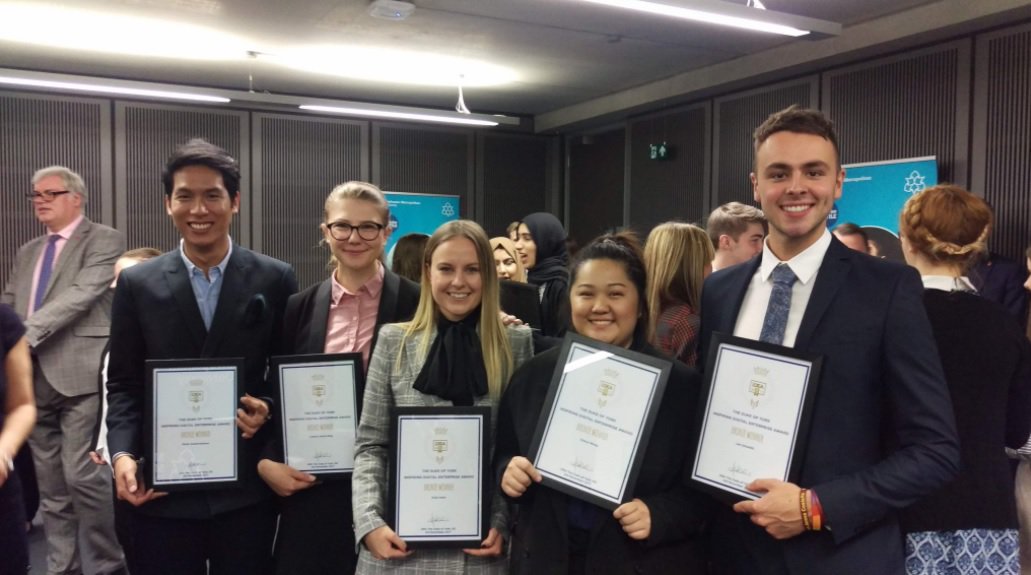 iDEA award winners at Manchester Metropolitan University